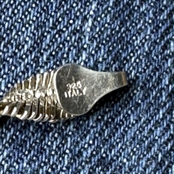 VTG Bracelet Size 7.25 Twisted Herri Link Italy Diamond Cut 925 Sterling 8.3g - Picture 6 of 10